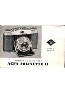 Agfa Solinette 2 manual. Camera Instructions.